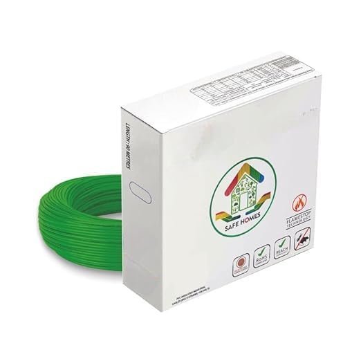 12-2.jpg Polycab Etira 90m, 1sqmm. •Heat Resistant •Eco Friendly • PVC Insulated Copper Cable •Energy Saving •Flame Retardant •99.97% Electrolytic Grade Copper •Low Smoke【Green】 - Image 1