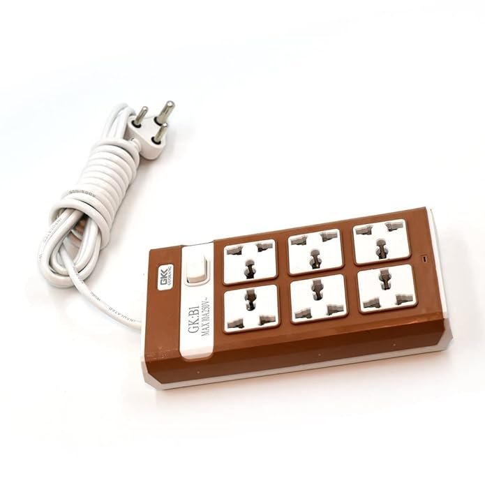 13-2.jpg mos SGMSC 6 Socket Switch Board Extension Cord with 3m Long Wire (Set of 1) - Image 1