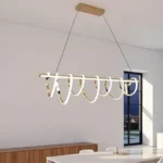 LED Chandelier for Dining Table, Height-Adjustable Hanging Lamp for Breakfast Table, Hanging Light for Home Decoration (CH45)