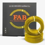 FAB P.V.C INSULATED WIRES & CABLES | 1.0mm | 90m | FR PVC Insulated CCA Copper Wire | Single Core Multi-Strand House Wiring Cable | Gauge (10 No.) | Red