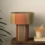 FIG Living Colour Story Table Lamp (Green & Brown) | Best for Bedroom, Living Room, Home Office | Minimalist & Modern Design Night Lamp | Bulb not Included | 2.5 MTS Corded...