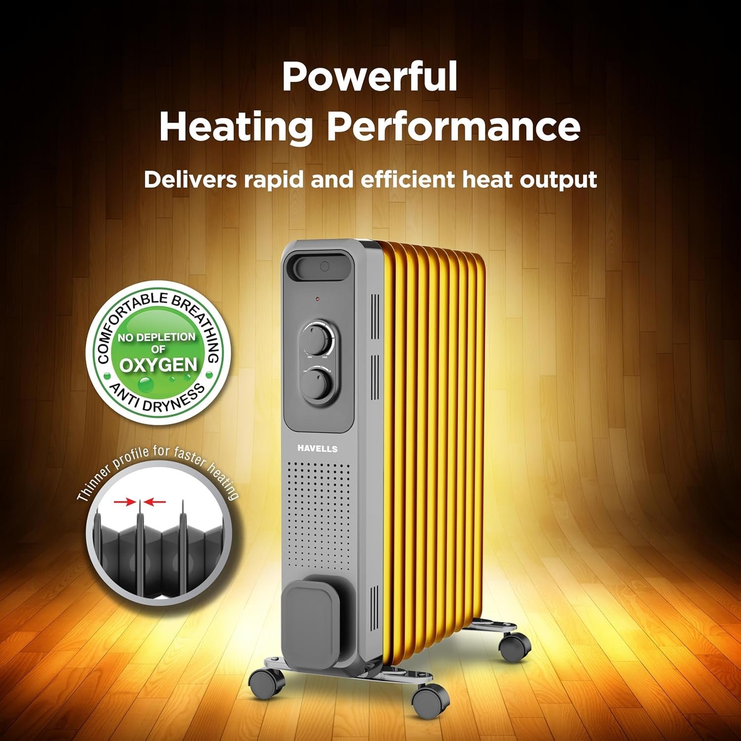 31Dxx092nRL-19.jpg Havells Jade 11 Fin Oil Filled Room Heater (OFR)| New Generation U-Tech Fast Heating Fin with Superior Grade Oil for Long-Lasting Heat|Tilt & Auto Shut-Off 2 X Protection| 2... - Image 1