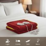 Utopia Bedding Electric Blanket for Under and Over Bed Use Safe and Secure Heating Blanket for Winter with Overheat Protection Fast Heating Soft Fabric Comfort for Double Bed...(Pack of 5)
