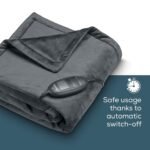 Beurer HD 74 Electric Blanket Limited Edition, Cuddly Heat Blanket with 6 Temperature Levels, Safety System and Automatic Shut-Off, Machine Washable, Taupe(Pack of 4)