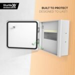 Sturlite Ovix Double Door MCB Distribution Board | 8 Way TPN (Triple Pole and Neutral) | Metal Body with Premium Finish & Concealed Hinges | Cable Kit Included