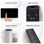 Iotics Smart Wifi Switch Board: 7 x Switch & 1 Fan Module. Touch Control, Remote, App Control. Voice Control with Alexa & Assistant. Smart Touch Switch Board For Home Automation...