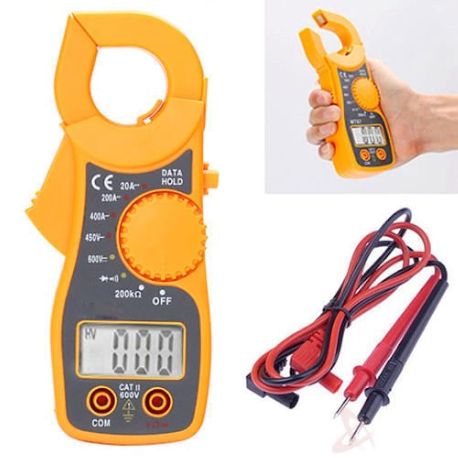 31Dxx092nRL-42.jpg Generic Portable LCD Digital Clamp Ampere AC DC Voltage Multi Meter Current OHM Tester (NL-VAC3-57YS), Corded Electric, 1 Piece - Image 1