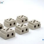 GLOBOMOTIVE 2 Way Porcelain Ceramics Terminal Blocks- 15 A 230 V High Temperature Connectors for Electric Wire Cable, Pack of 6