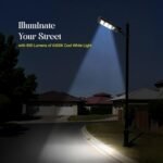 DYLECT® Eco Solar Street Light – 150W Outdoor LED with Automatic Motion Sensor, Remote Control & 12-Hour Runtime, for Home, Garden &Pathway | Cool White 6500K, IP64 Waterproof,ABS+PC Built (w/o Rod)