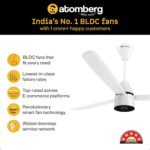 atomberg Renesa Enzel 1200mm BLDC Ceiling Fan with Remote Control | BEE 5 star Rated Energy Efficient Ceiling Fan |