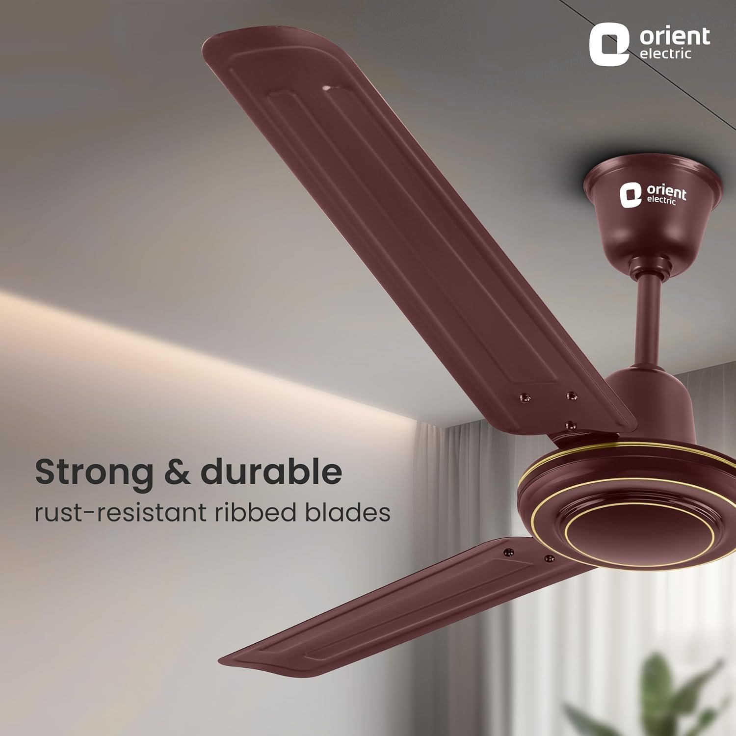 31Dxx092nRL-84.jpg Orient Electric Apex-FX 1200mm Ceiling Fan for Home| BEE Star Rated Energy Efficient Fan| Rust Resistant | Strong and Powerful Motor | 2 Years Warranty by Orient | - Image 1