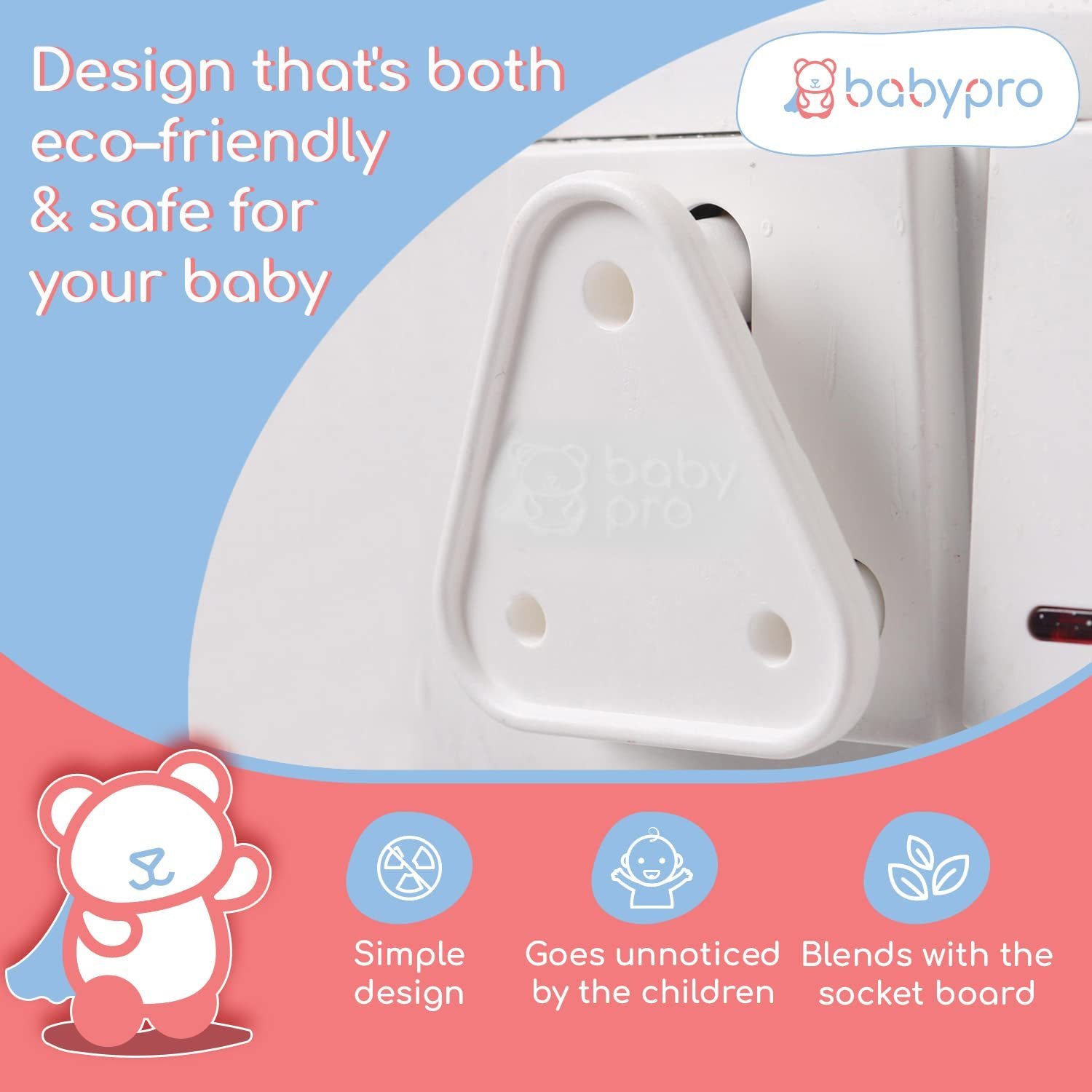 31Dxx092nRL-89.jpg MOS BabyPro BabyProofing Electric Socket Covers (Set of 12) for Baby Safety by Certified Professional Childproofer, Switch Board Covers (White) - Made in India - Image 1