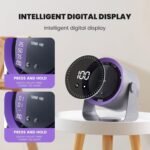 CATY&KITTEN Portable Turbo Air Fan, wall mount fan, 4000mAh Rechargeable, Suitable for Bedroom, Living Room, Kitchen, Dining Room, Bathroom