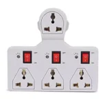 mos Digiway 4 Universal Socket 3 Switch Multi Plug Extension Board/Multiplug(Pack of 2)