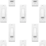anchor by panasonic Penta 6 Ampere 240V 1-Way Switch Deluxe (Ip20) 38058, White - Pack Of 10