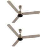 Ecolink AiroJewel 1200mm BLDC Ceiling Fan with Remote Control|BEE 5 star Rated Energy Efficient Ceiling Fan|High Air Delivery with LED Indicators (Aspen Gold)