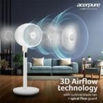Acerpure Cozy F2 2-in-1 intelligent Pedestal and table Fan with Air Circulator|3years warranty|Energy efficient BLDC motor| 3D airflow technology|16 speed control and LED...