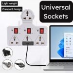 MOS Digiway 4 Universal Socket 3 Switch Multi Plug Extension Board/Multiplug(Pack of 23)
