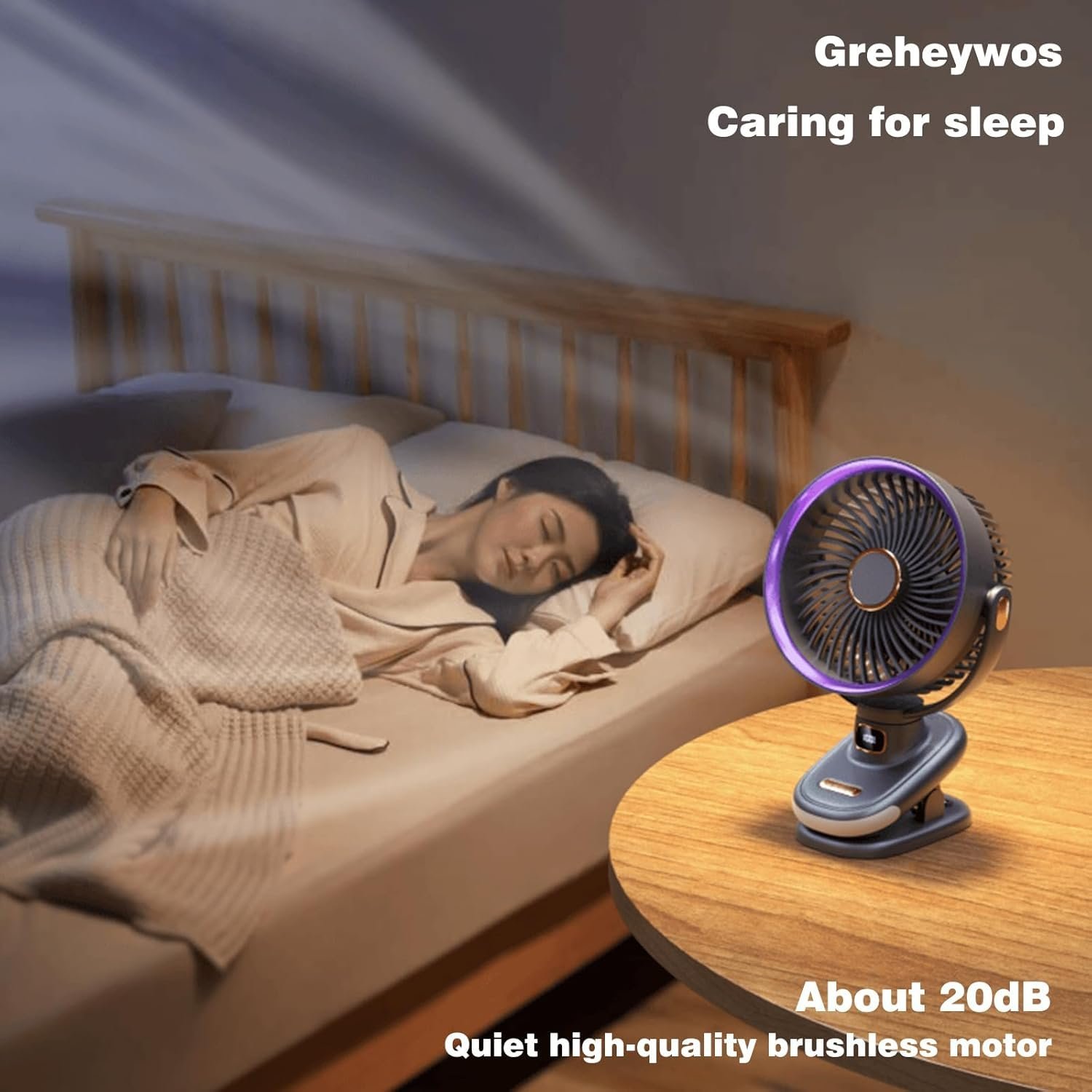 71UdunJZRYL._SL1500_.jpg Oscillating Table Fan, Small USB Air Circulator Fan with Battery Operated, 6.5'' Super Quiet Desk Fan with 5 Speeds, 8H Timer, Suitable for Home Office Camp Travel (White) - Image 1