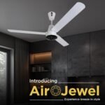 Ecolink AiroJewel 1200mm BLDC Ceiling Fan with Remote Control|BEE 5 star Rated Energy Efficient Ceiling Fan|High Air Delivery with LED Indicators (Pearl White)