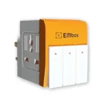 EMBOX 3 Pin Multi Plug Adapter with Individual Switch 3 Pin Plug Socket Safety Shutter Spike Buster Fuse Protected Adapter 3 Way Plug Extension for Home Office Travel-5A-250V, Pack of 1 Orange