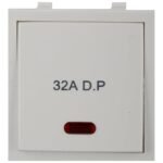 Anchor Roma Polycarbonate 1-Way Switch Dura with Neon 21984, White, 32 A, 240V