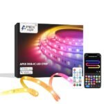 Apex LED Strip Light (5m/16.4ft), Smart LED Lights Compatible with Alexa and Google Assistant, WiFi App Control Segmented DIY Multiple Colors, Music Sync Light (RGBIC COB LED...(Pack of 4)