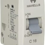 Havells DHMNCSPA016 PVC Plastic 16A SP C Mini MCB (White)