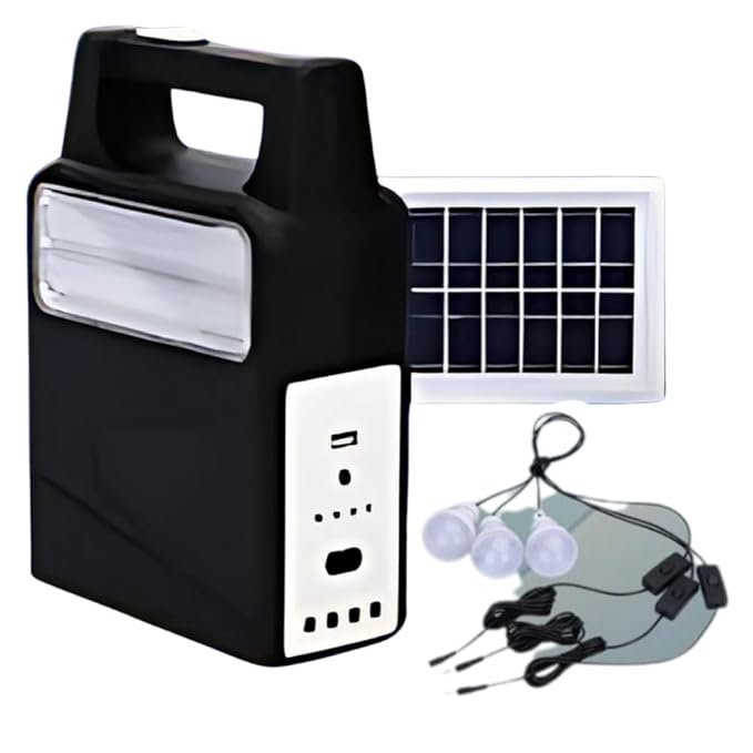 a48.jpg DRUMSTONE (𝟭𝟴 𝗬𝗘𝗔𝗥 𝗪𝗔𝗥𝗥𝗔𝗡𝗧𝗬) Mini Inverter with Tube Light, LED, 3 Bulbs, Solar Plate & Portable Solar Power Backup for Home & Outdoor Use - Image 1