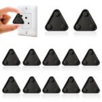 Novo Baby 12-Piece Baby Safety Electric Socket Plug Guards | Baby Proofing Switch Board Cover for Kids Safety with Easy Removal Pin (Pack of 12, Black)
