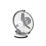 Goldmedal Tristar 225 mm Personal Fan For Home and Office | Powder Coated Metallic Finish | High Speed | High RPM | 2 years Warranty (White Grey)
