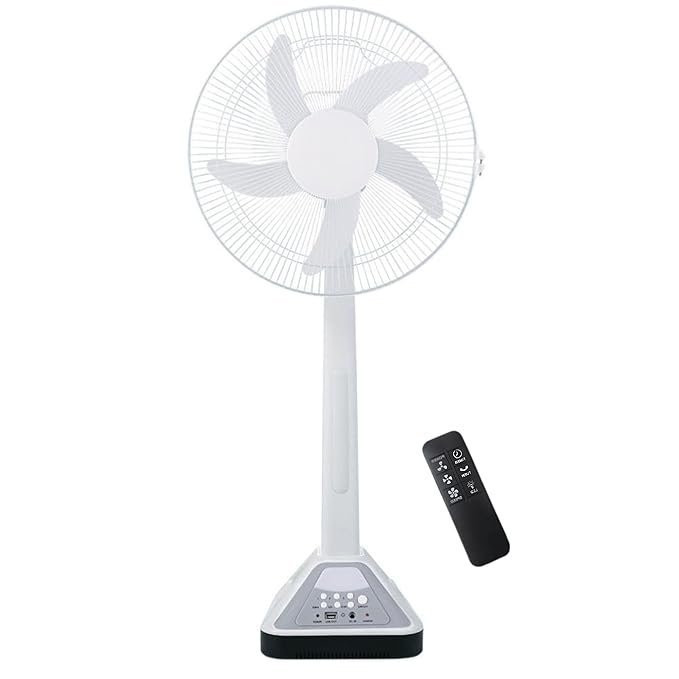 a8.jpg TRIDEO ๐๐ ๐๐๐๐๐ ๐๐๐๐๐๐๐๐ Remote Table Fan | 12V Battery | 14-18 Inch | Emergency Light | Rechargeable & Adjustable | Quiet, Energy-Saving & Powerful Cooling for Any Space - Image 1