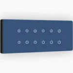 IOTICS Smart Wifi Switch Board: 12 x Switch Module. Touch Control, Remote, App Control. Voice Compatible with Alexa & Assistant. Smart Touch Switch Board For Home Automation (Blue)